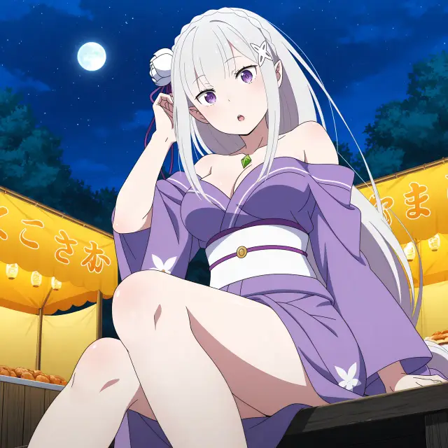 Emilia — Re Zero Kara Hajimeru Isekai Seikatsu, planche 1. ahegao, anal, big ass, big breasts, blowjob, elf