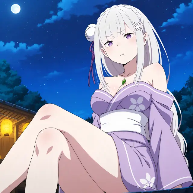 Emilia — Re Zero Kara Hajimeru Isekai Seikatsu, planche 5. ahegao, anal, big ass, big breasts, blowjob, elf