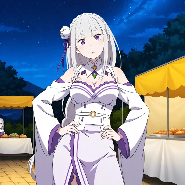 Emilia — Re Zero Kara Hajimeru Isekai Seikatsu, planche 13. ahegao, anal, big ass, big breasts, blowjob, elf
