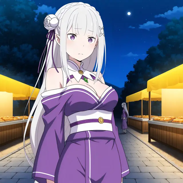 Emilia — Re Zero Kara Hajimeru Isekai Seikatsu, planche 20. ahegao, anal, big ass, big breasts, blowjob, elf