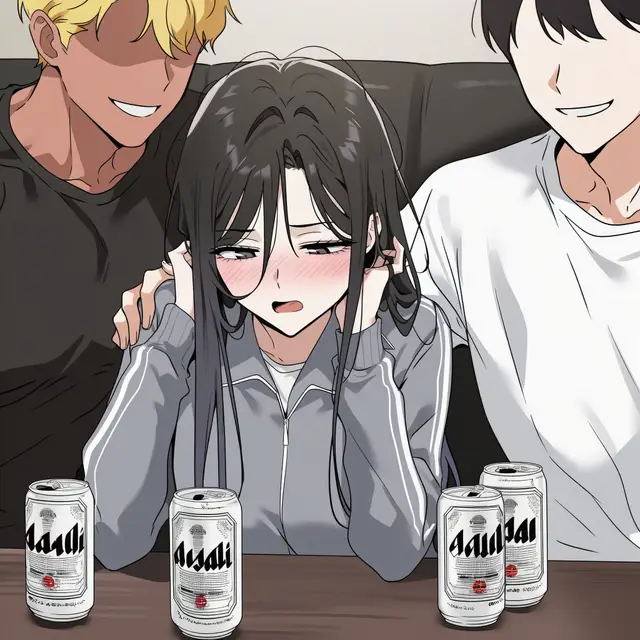 Sanghyeon Kim — Whos That Girl, planche 6. blowjob, condom, cunnilingus, double penetration, drunk, handjob
